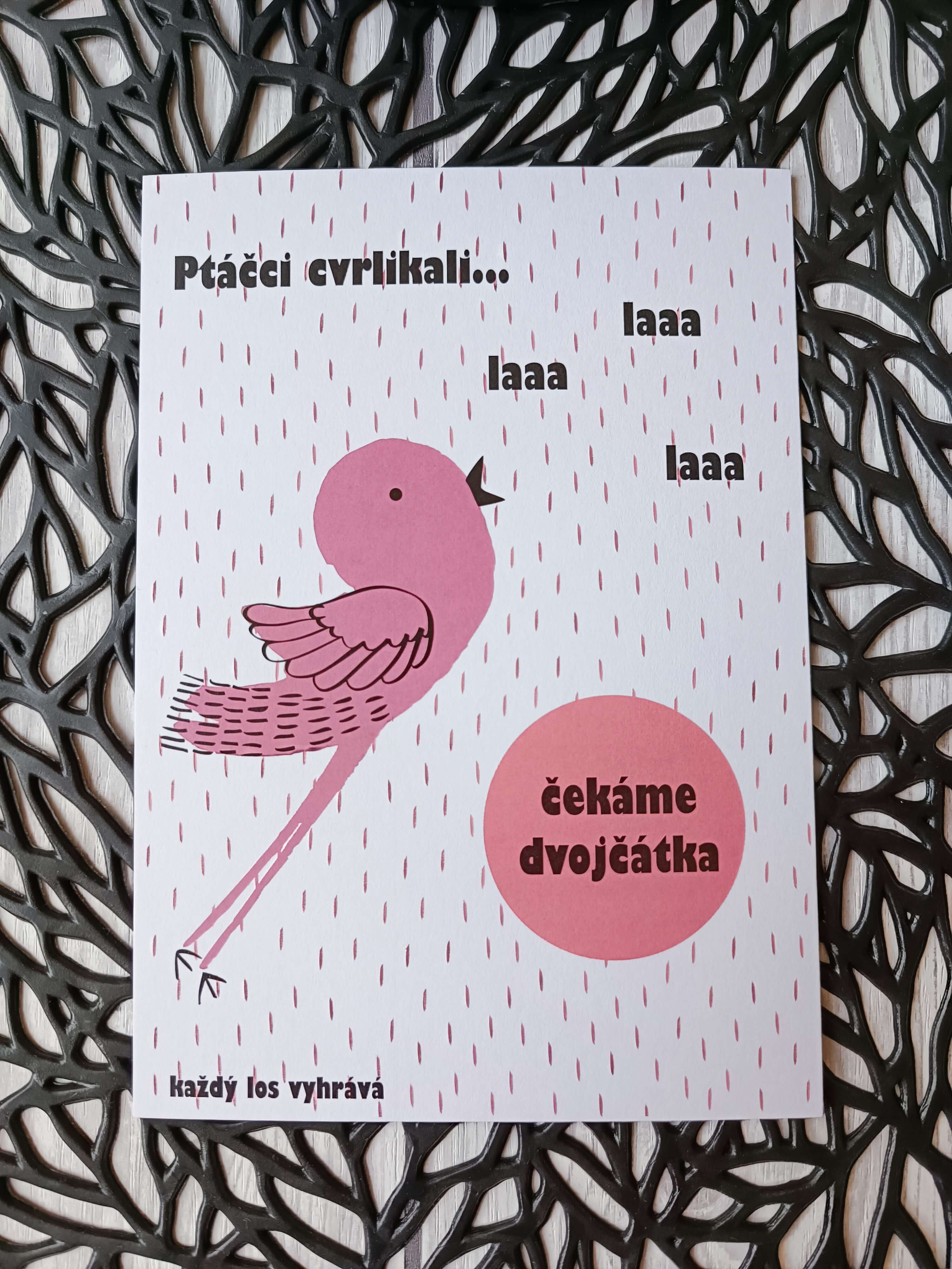 Stírací los Ptáčci cvrlikali - Čekáme dvojčátka