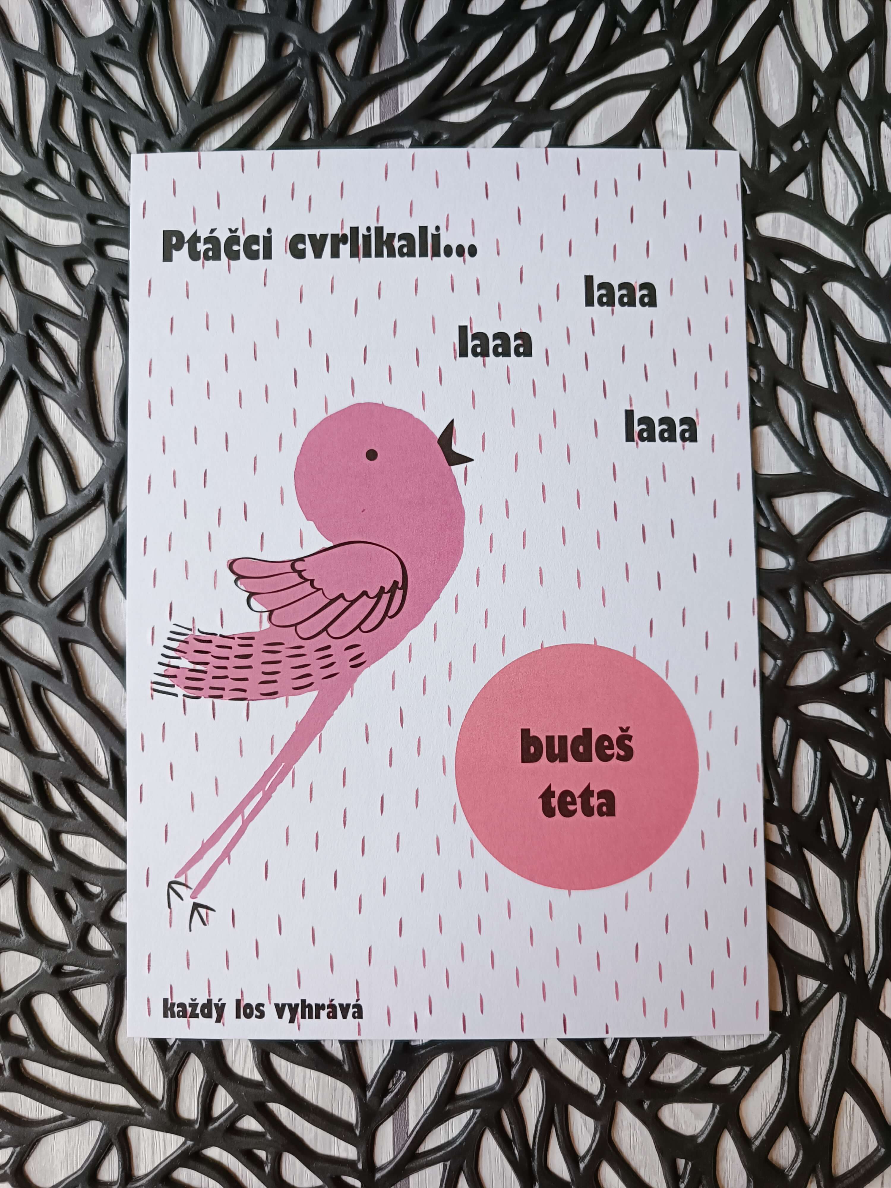 Stírací los Ptáčci cvrlikali - Budeš teta