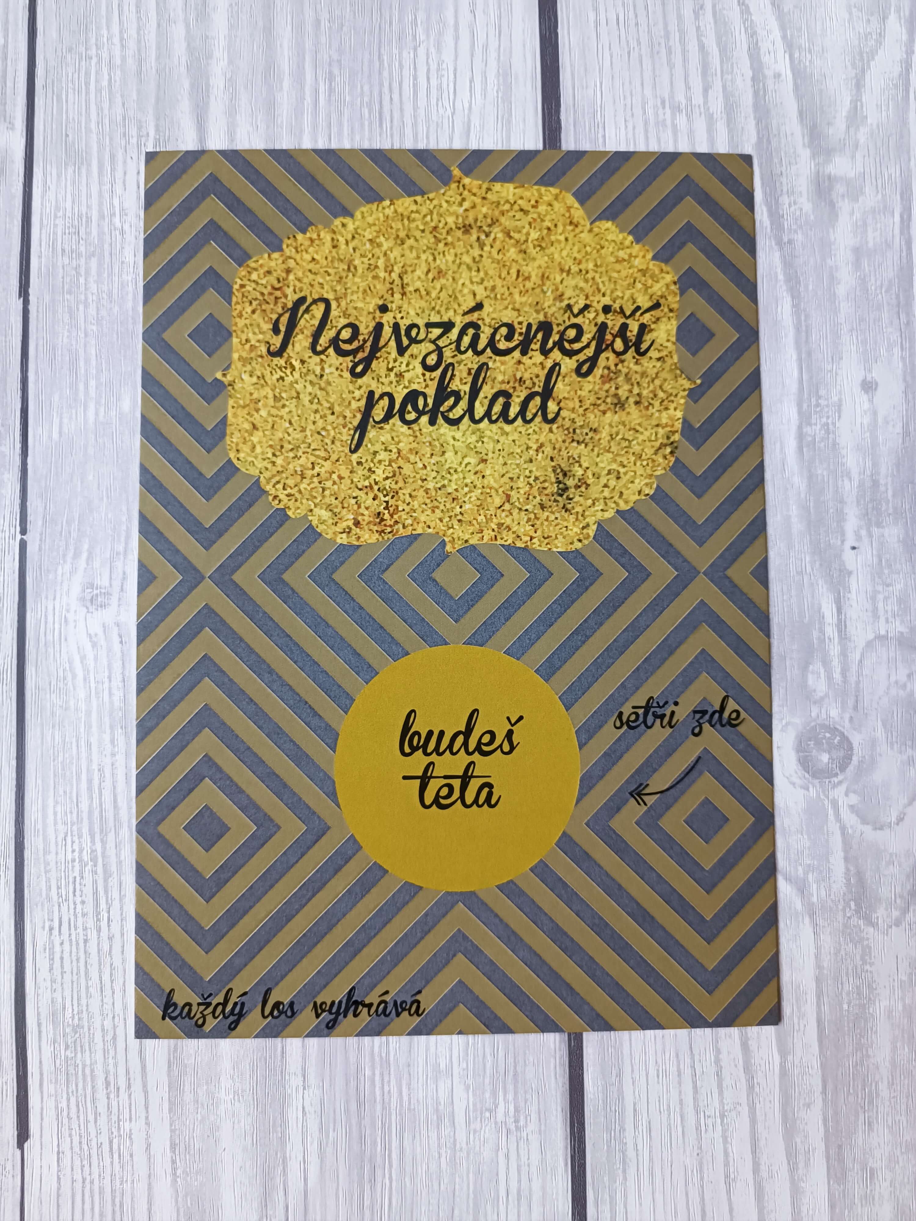 Stírací los Nejvzácnější poklad - Budeš teta