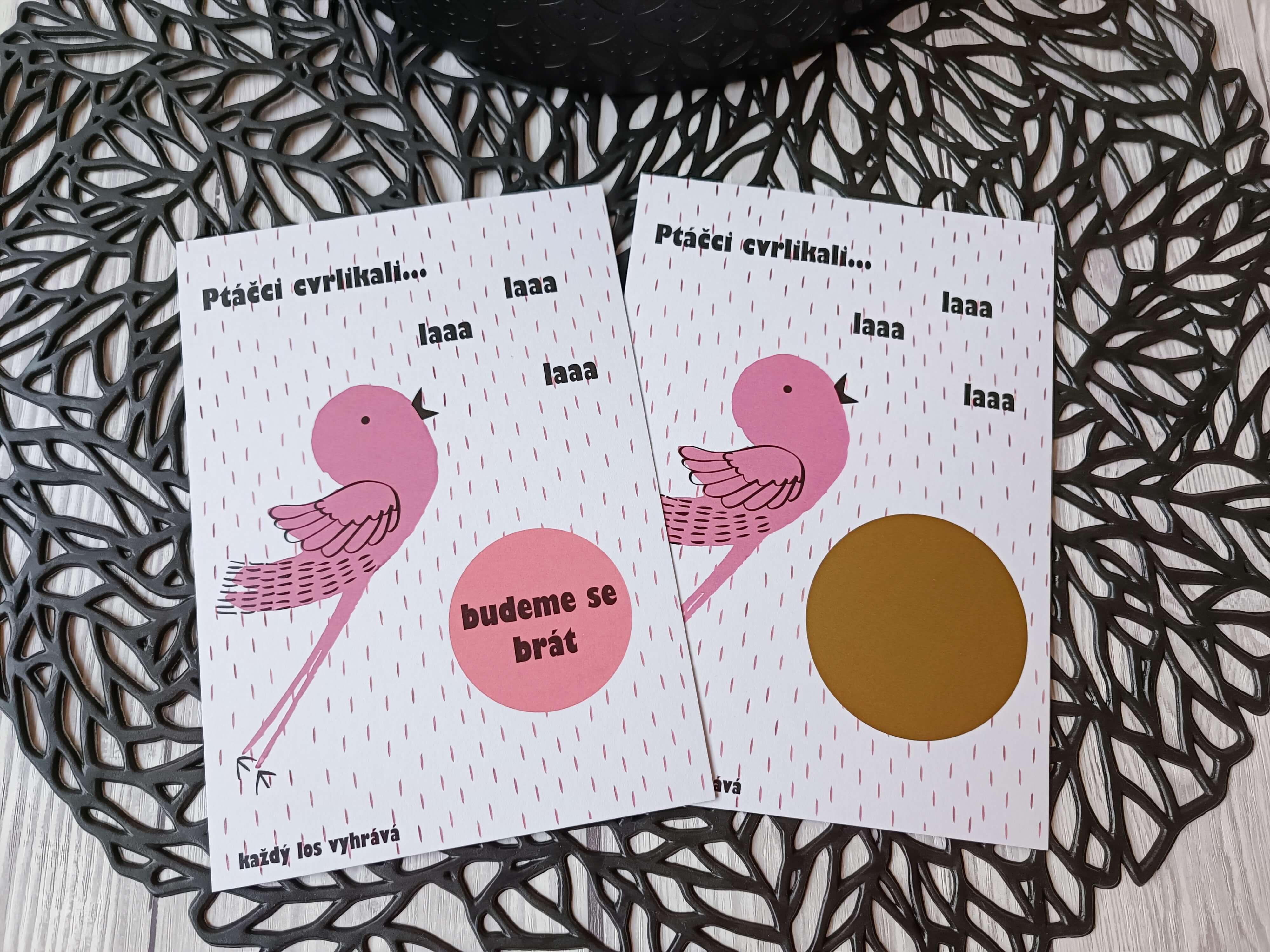 Stírací los Ptáčci cvrlikali - Budeme se brát