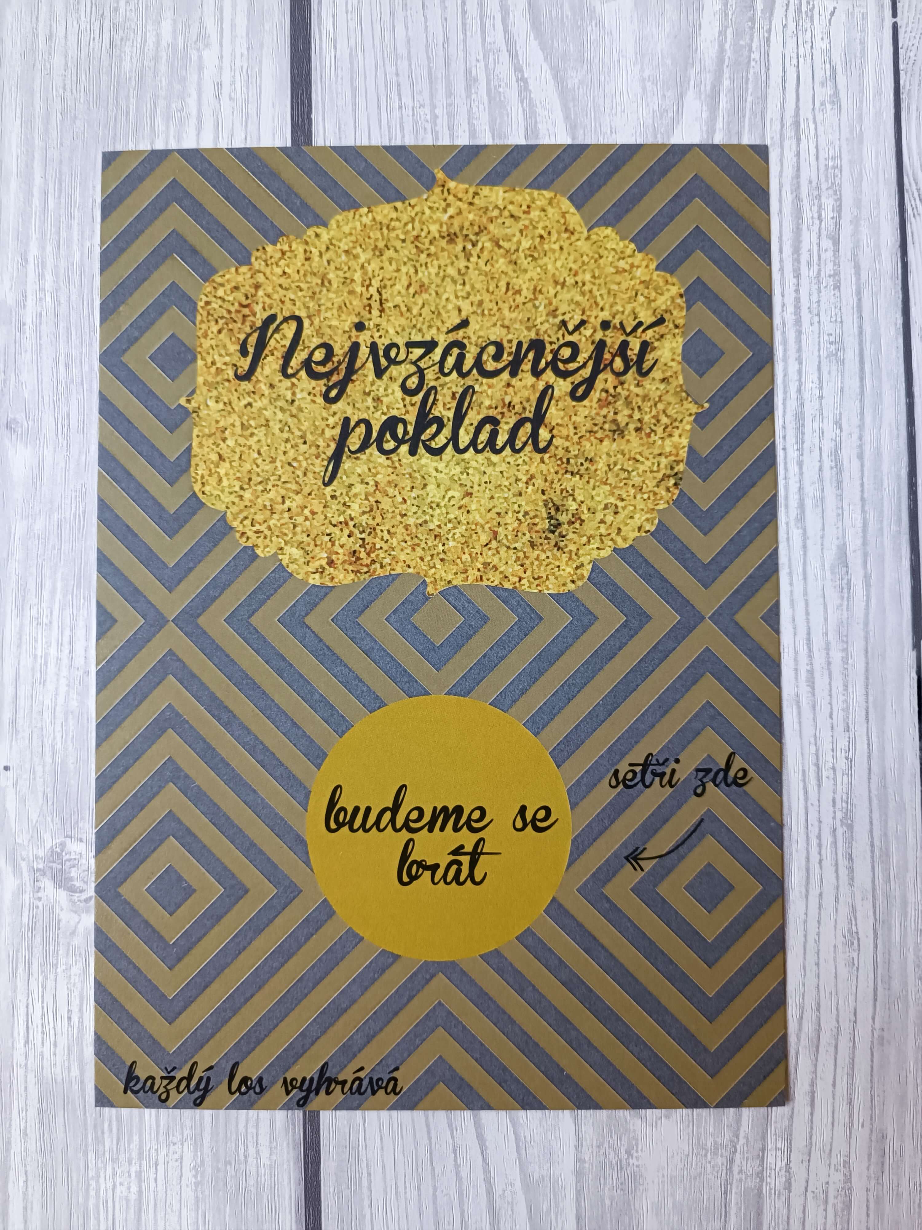 Stírací los Nejvzácnější poklad - Budeme se brát
