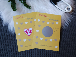 Stírací los Odhalení pohlaví - Holčička 1